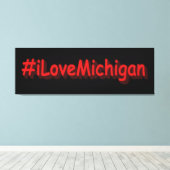 "#iLoveMichigan " Cute Design. Bestel nu Canvas Afdruk (Insitu (Houten vloer))