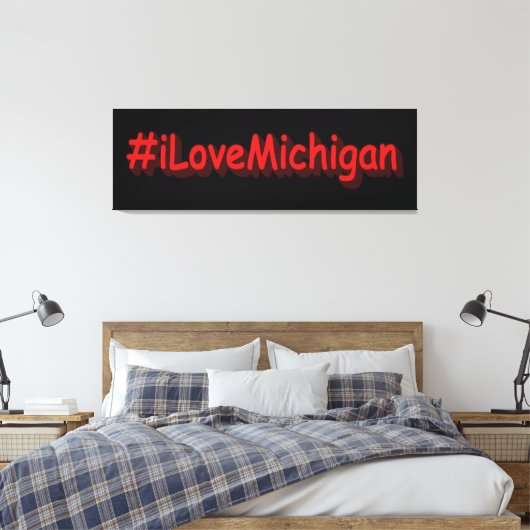 "#iLoveMichigan " Cute Design. Bestel nu Canvas Afdruk (Insitu (Slaapkamer))