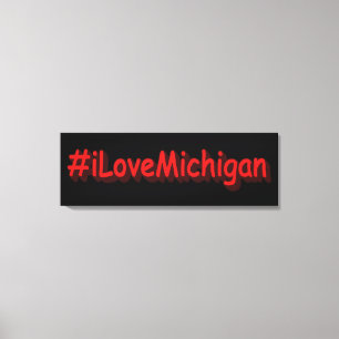 "#iLoveMichigan " Cute Design. Bestel nu Canvas Afdruk