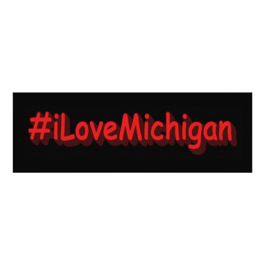 "#iLoveMichigan " Cute Design. Bestel nu Foto Afdruk (Voorkant)