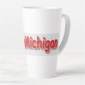 "#iLoveMichigan " Cute Design. Bestel nu Latte Mok (Rechterhoek)