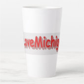 "#iLoveMichigan " Cute Design. Bestel nu Latte Mok (Voorkant)