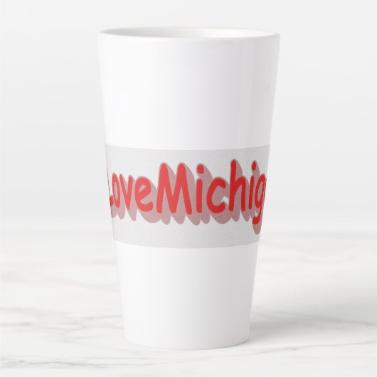 "#iLoveMichigan " Cute Design. Bestel nu Latte Mok (Voorkant)