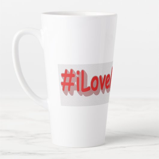 "#iLoveMichigan " Cute Design. Bestel nu Latte Mok (Links)