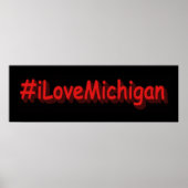 "#iLoveMichigan " Cute Design. Bestel nu Poster (Voorkant)