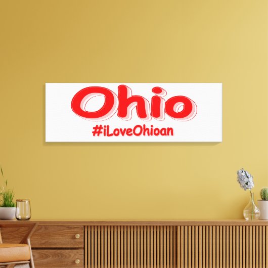 "#iLoveOhioan" Cute Design. Bestel nu Canvas Afdruk (Insitu (Woonkamer))