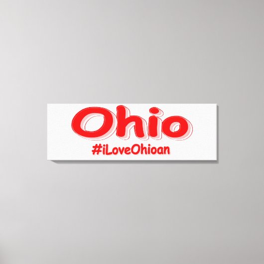 "#iLoveOhioan" Cute Design. Bestel nu Canvas Afdruk (Voorkant)