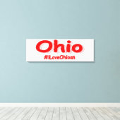 "#iLoveOhioan" Cute Design. Bestel nu Canvas Afdruk (Insitu (Houten vloer))