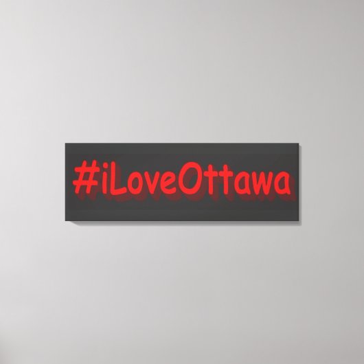 "#iLoveOttawa" Cute Design. Bestel nu Canvas Afdruk (Voorkant)