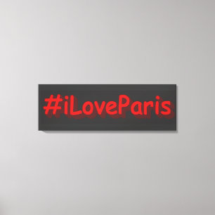 "#iLoveParis" Cute Design. Bestel nu Canvas Afdruk