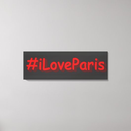 "#iLoveParis" Cute Design. Bestel nu Canvas Afdruk (Voorkant)