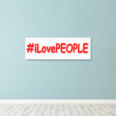 "#iLovePEOPLE": Cute Design. Bestel nu Canvas Afdruk (Insitu (Houten vloer))