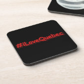 "#iLoveQuebec " Cute Design. Bestel nu Bier Onderzetter (Linkerzijde)