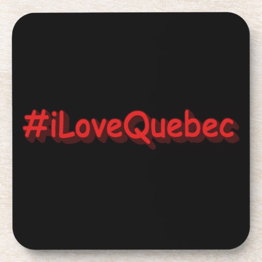 "#iLoveQuebec " Cute Design. Bestel nu Bier Onderzetter (Voorkant)