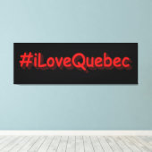 "#iLoveQuebec " Cute Design. Bestel nu Canvas Afdruk (Insitu (Houten vloer))