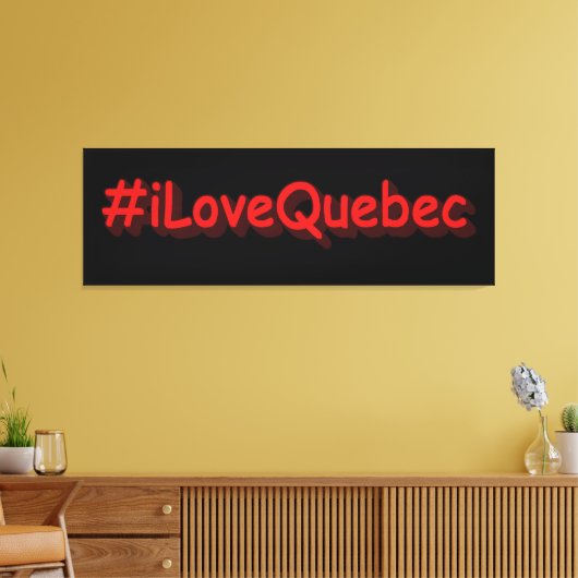 "#iLoveQuebec " Cute Design. Bestel nu Canvas Afdruk (Insitu (Woonkamer))