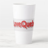 "#iLoveQuebec " Cute Design. Bestel nu Latte Mok (Voorkant)