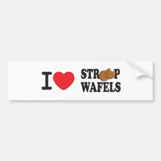 iLoveStroopwafels.com-Bumpersticker Bumpersticker (Voorkant)