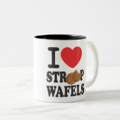 iLoveStroopwafels.com Signature Coffee-Mok Tweekleurige Koffiemok (Voorkant rechts)