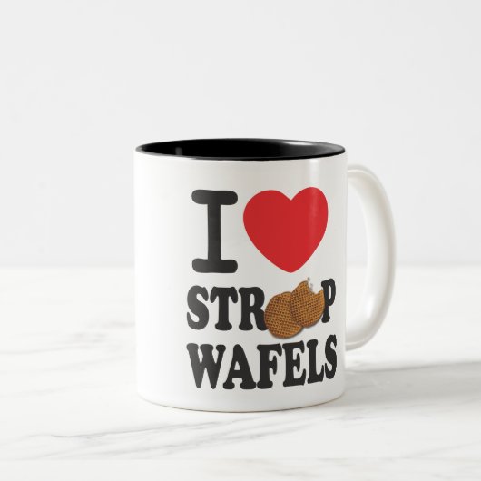 iLoveStroopwafels.com Signature Coffee-Mok Tweekleurige Koffiemok (Voorkant rechts)