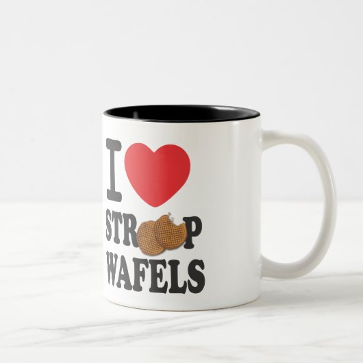 iLoveStroopwafels.com Signature Coffee-Mok Tweekleurige Koffiemok (Rechts)