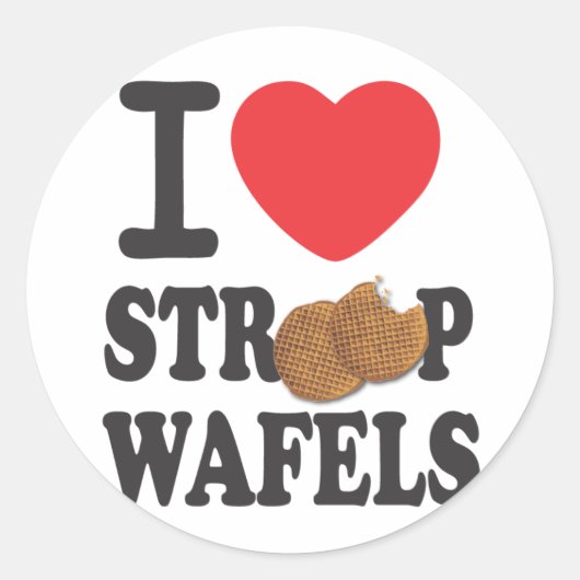 iLoveStroopwafels.com Sticker (Voorkant)