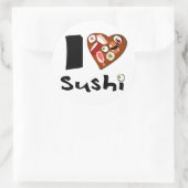 ilovesushipegatina ronde sticker (Tas)