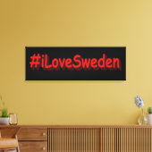 "#iLoveSweden" Cute Design. Bestel nu Canvas Afdruk (Insitu (Woonkamer))
