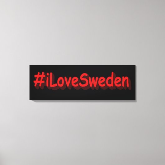 "#iLoveSweden" Cute Design. Bestel nu Canvas Afdruk (Voorkant)