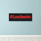 "#iLoveSweden" Cute Design. Bestel nu Canvas Afdruk (Insitu (Houten vloer))