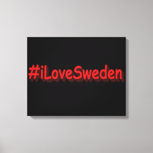 "#iLoveSweden" Cute Design. Bestel nu Canvas Afdruk (Voorkant)