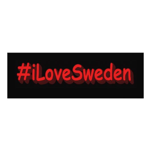 "#iLoveSweden" Cute Design. Bestel nu Foto Afdruk (Voorkant)