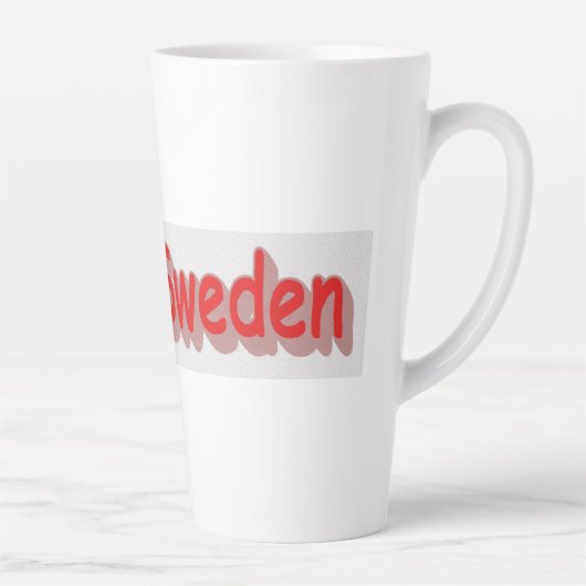 "#iLoveSweden" Cute Design. Nu kopen-Mok Latte Mok (Rechts)