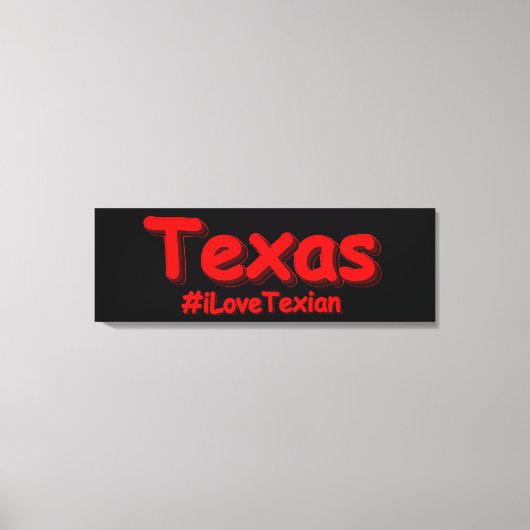 "#iLoveTexian " Cute Design. Bestel nu Canvas Afdruk (Voorkant)