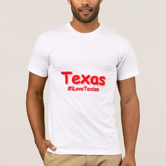 "#iLoveTexian " Cute Design. Bestel nu T-shirt (Voorkant)