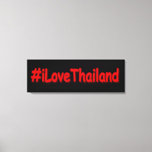 "#iLoveThailand" Cute Design. Bestel nu Canvas Afdruk