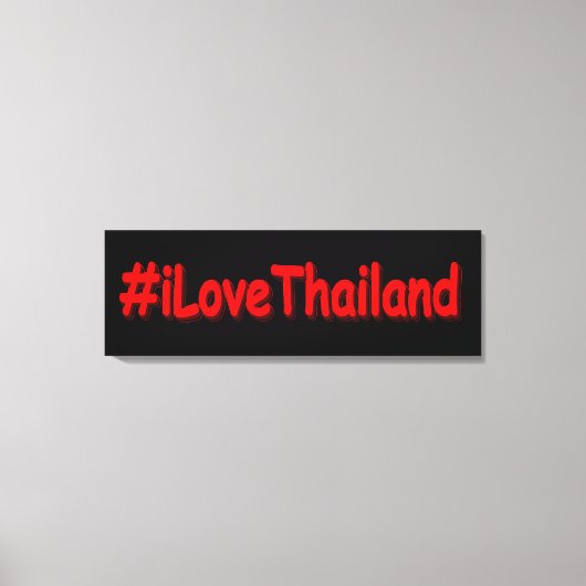 "#iLoveThailand" Cute Design. Bestel nu Canvas Afdruk (Voorkant)