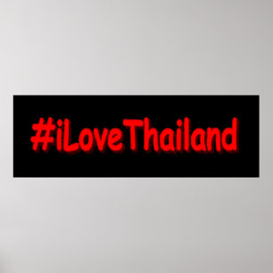 "#iLoveThailand" Cute Design. Bestel nu Poster