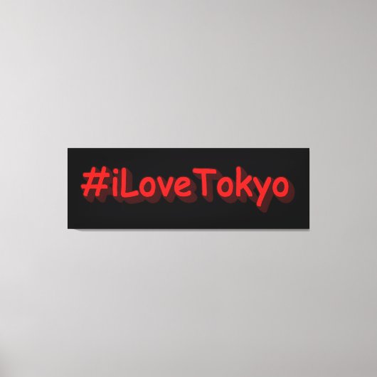 "#iLoveTokyo" Cute Design. Bestel nu Canvas Afdruk (Voorkant)