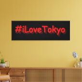 "#iLoveTokyo" Cute Design. Bestel nu Canvas Afdruk (Insitu (Woonkamer))