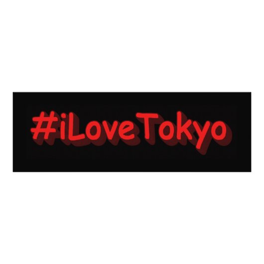 "#iLoveTokyo" Cute Design. Bestel nu Foto Afdruk (Voorkant)