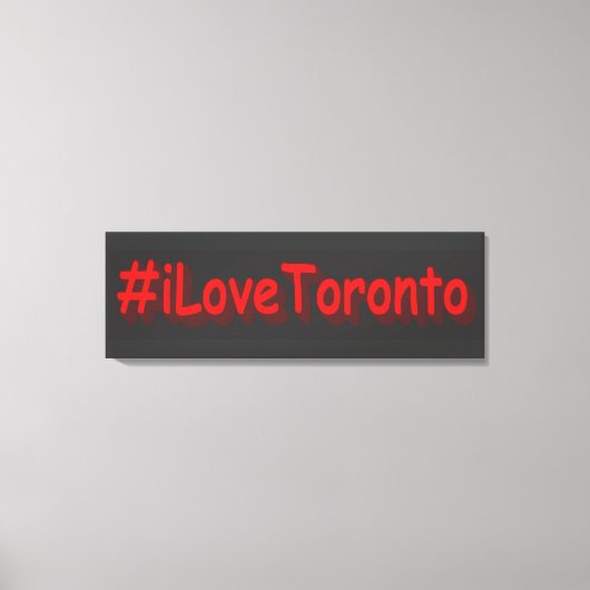 "#iLoveToronto" Cute Design. Bestel nu Canvas Afdruk (Voorkant)