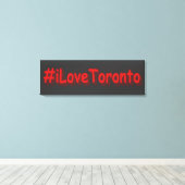 "#iLoveToronto" Cute Design. Bestel nu Canvas Afdruk (Insitu (Houten vloer))