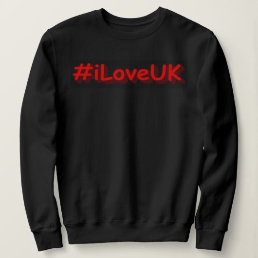 "#iLoveUK" Cute Design. Bestel nu Trui (Design voorkant)