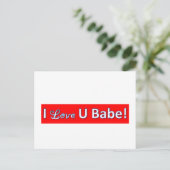 iloveyoubabe briefkaart (Staand voorkant)
