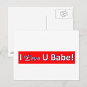 iloveyoubabe briefkaart (Voorkant / Achterkant)