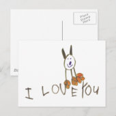 ILoveYouPuppy Briefkaart (Voorkant / Achterkant)