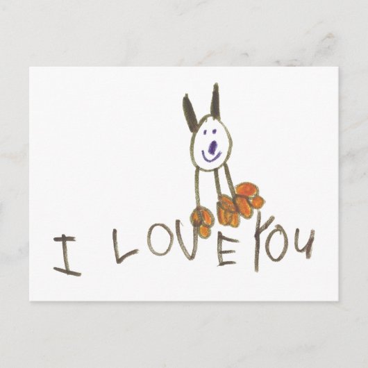 ILoveYouPuppy Briefkaart (Voorkant)