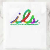 ILS-kleur Rechthoekige Sticker (Tas)