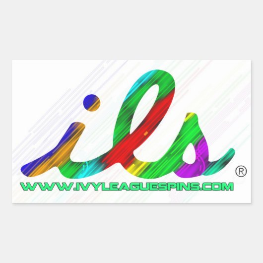 ILS-kleur Rechthoekige Sticker (Voorkant)